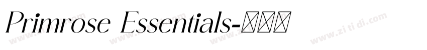 Primrose Essentials字体转换